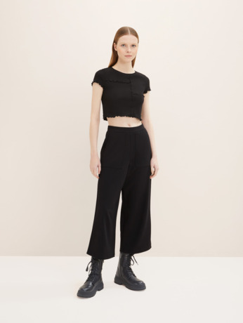 Culottes met crêpestructuur