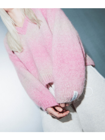 10DAYS Dames V-hals trui gradient alpaca knit