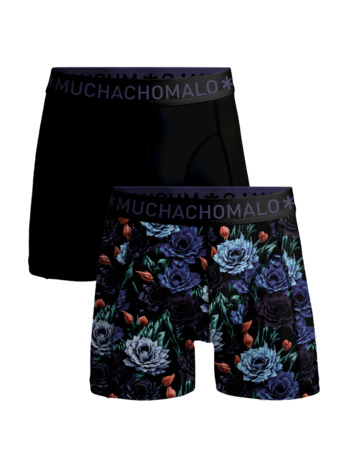 Heren 2-Pack korte print/effen Print/Green