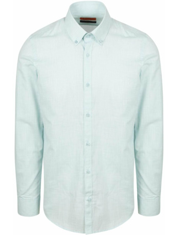 Suitable Overhemd Cotton Slub Lichtgroen