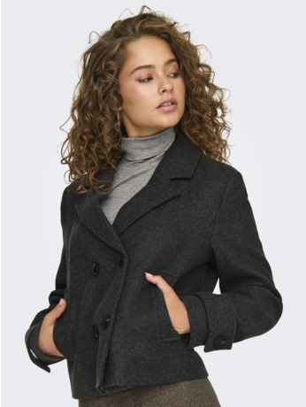 Spread Collar Long Sleeves (L/S) Omgekeerde jas met korte knoopsluiting