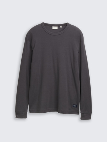 Shirt met lange, gladde textuur