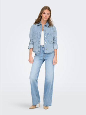 ONLCASSIE EMB LS OVS DNM SHIRT AKM