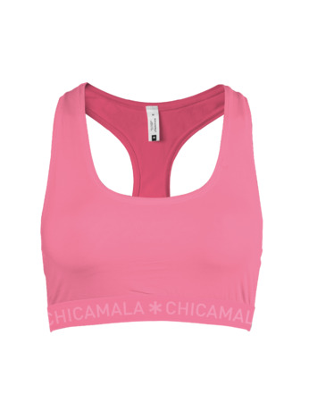 Dames racerback 1-pack Effen Pink