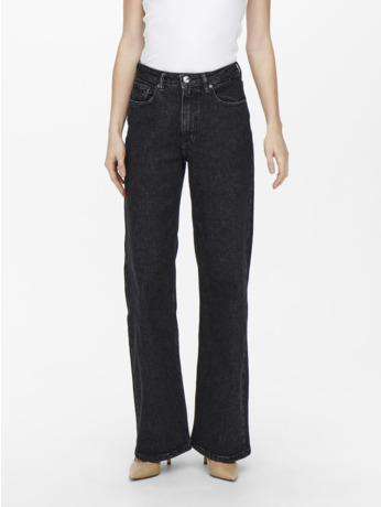 Wide Leg Fit Jeans met wijde pasvorm en hoge taille en achterzakken