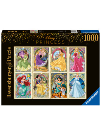 Ravensburger puzzel Disney Art Nouveau Prinsessen - Legpuzzel - 1000 stukjes