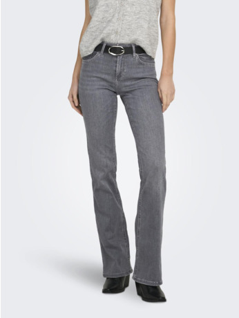 Flared Fit Jeans met hoge taille met wijd uitlopende pasvorm en ritssluiting