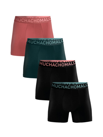 Heren 4-Pack Bamboe Boxershorts Effen Black