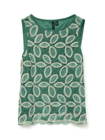VMEIVISA S/L CROCHET SHORT TOP WVN