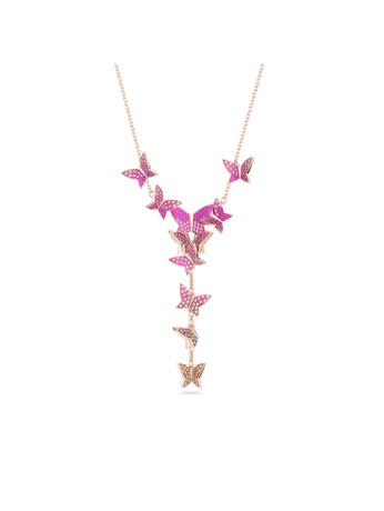 Idyllia Lilia Necklace Rose Gold shiny Multi Light