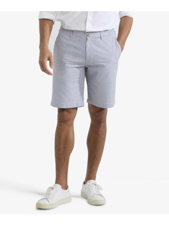 Striped Seersucker Short 100% Cotton Heren