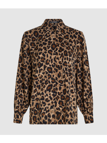 LEOPARD AOP BLOUSE