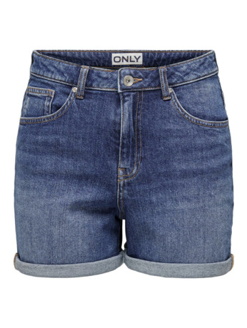 Regular Fit Regular fit denim shorts met riemlussen