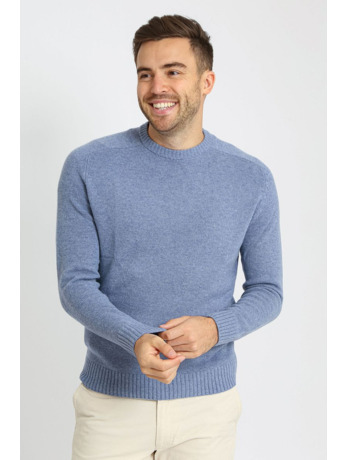 Suitable Lamswol Trui Ronde Hals Lichtblauw