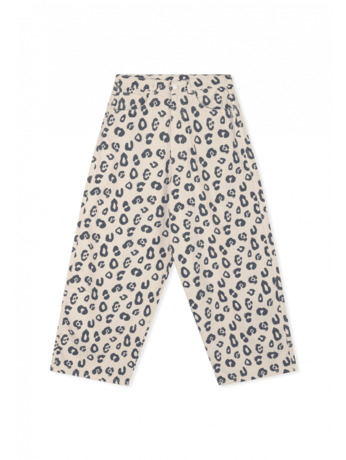 10DAYS Dames brede twill broek luipaard katoen