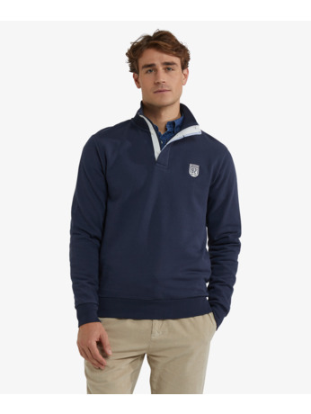 Zip Mock Sweatshirt 100% Cotton Heren