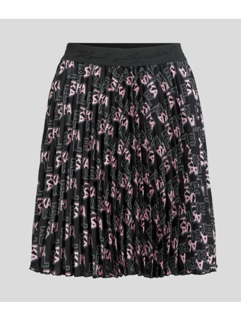 VARSITY AOP PLEATED SHRT SKIRT
