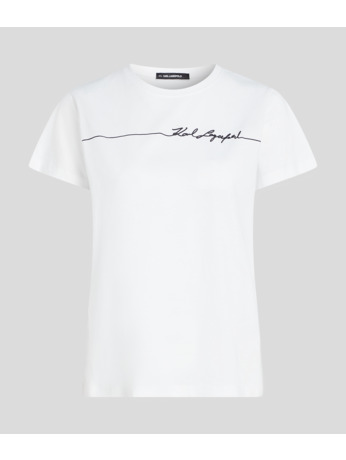 LINE SIGNATURE PRINT T-SHIRT