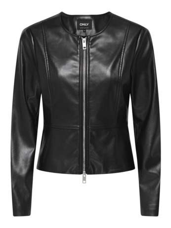 ONLY dames Biker Jacket leer zwart