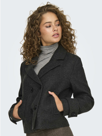 Spread Collar Long Sleeves (L/S) Omgekeerde jas met korte knoopsluiting
