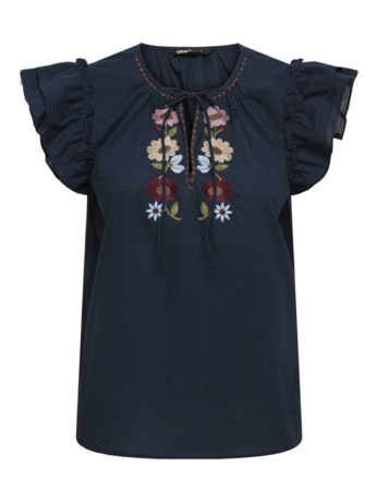 Regular Fit V-Neck Sleeveless (S/L) Top met V-hals en ruches voor dagelijks zon en zomerplezier