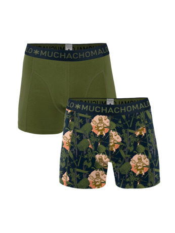 Mannen 2-pack shorts Virtu Print/Armygreen