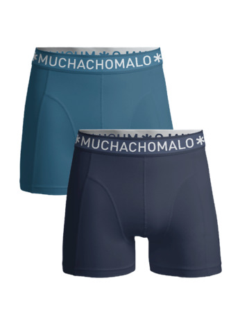 Heren 2-Pack Boxershorts Effen Grey/Blue