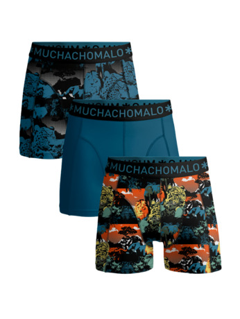 Jongens 3-Pack Boxershorts Print/Print/Effen Print/Print/Blue
