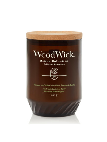 WoodWick ReNew Tomato Leaf & Basil Large Candle