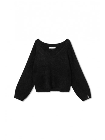 10DAYS Dames cropped V-hals trui alpaca
