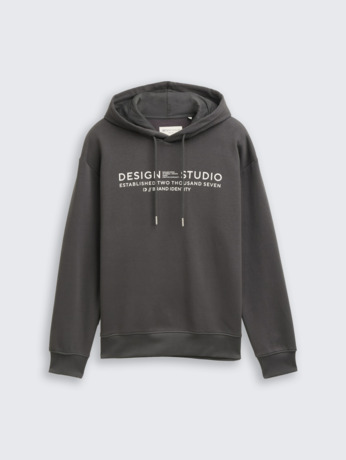 Basic hoodie sweatshirt met print