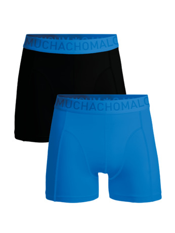 Heren 2-Pack Boxershorts Microvezel Effen Black/Blue