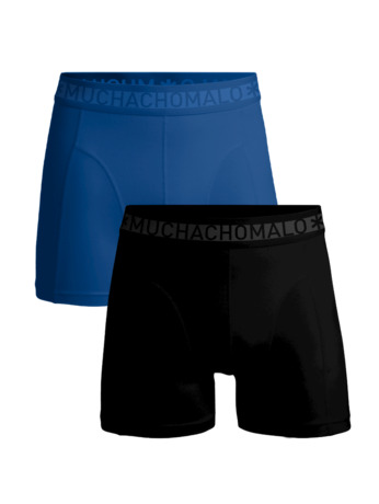Heren 2-Pack Boxershorts Effen Black/Blue