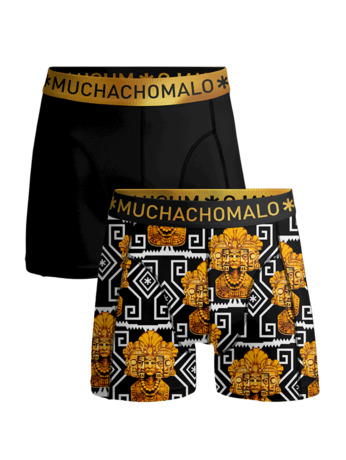Mannen 2-pack shorts Mayans Print/Black