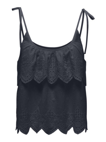 Regular Fit U-Neck Sleeveless (S/L) Mouwloze top met mooi sint-jakobsschelpdetail en U-hals