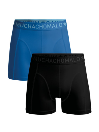 Heren 2-Pack Boxershorts Effen Black/Blue