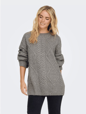 JDYSILJA L/S LONG CABLE PULLOV. KNT
