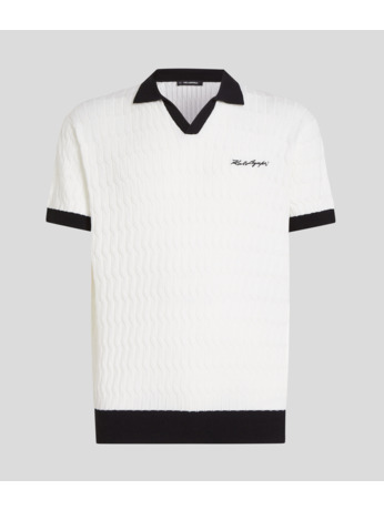 TEXTURED KNIT POLO