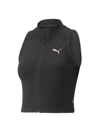 Full Zip Cropped Top Puma Black