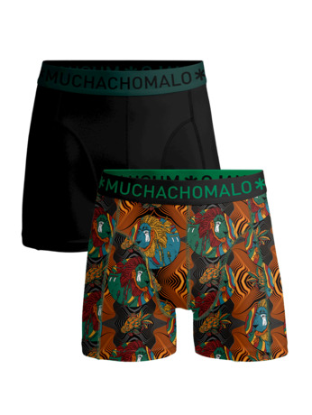 Mannen 2-pack shorts Rastafarian Print/Black