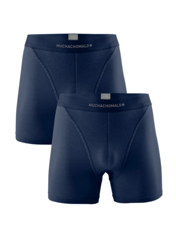 Heren 2-Pack Korte Effen Blue/Blue