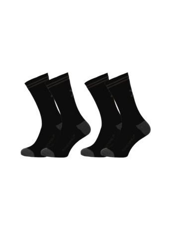 2-PACK SOLID SOKKEN LANG Black