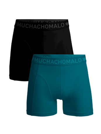 Heren 2-Pack Boxershorts Effen Black/Blue
