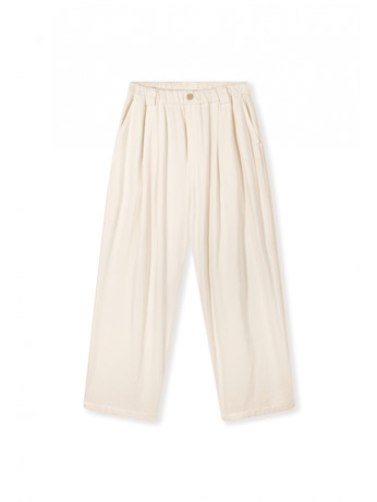 10DAYS Dames wijde geweven broek viscose linnen