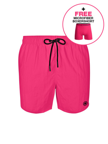 Jongens Zwembroek Effen Neon Pink