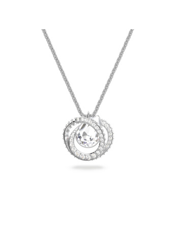 Generation Pendant Medium Rhodium shiny Crystal