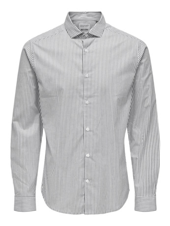Slim Fit Overhemdkraag Lange Mouwen (L/M) Heren