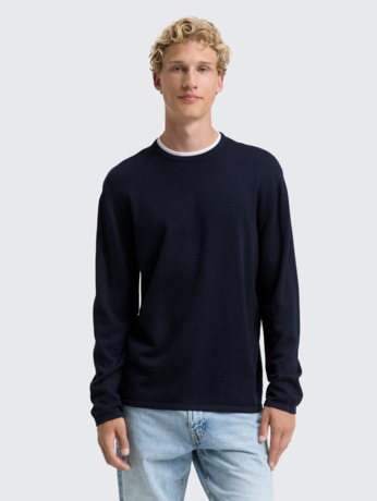 Gebreite trui met kraagdetail