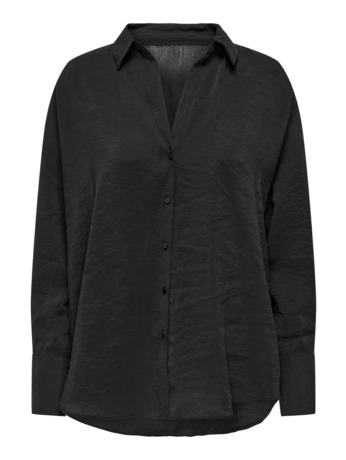 Oversize Fit Shirt Collar Long Sleeves (L/S) Oversized fit overhemd met knoopsluiting en langer op de rug