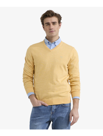 V-Neck Sweater 100% Cotton Heren